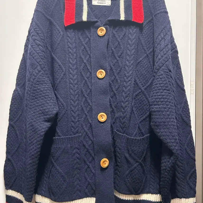 [BUNJANG] Tomboy Navy Cardigan Free Size / 톰보이 가디건
