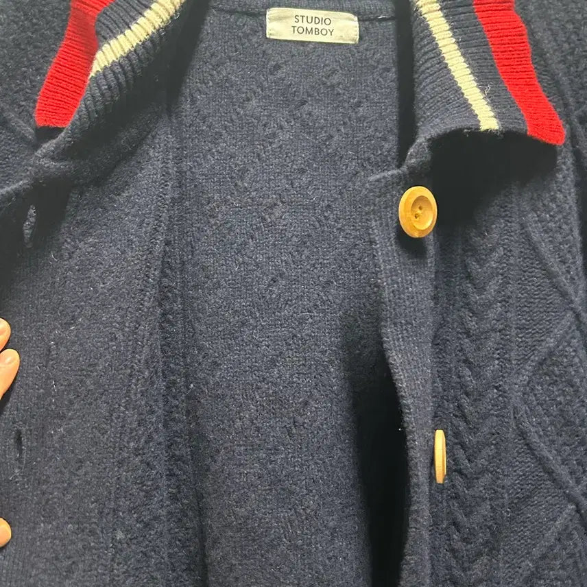 [BUNJANG] Tomboy Navy Cardigan Free Size / 톰보이 가디건