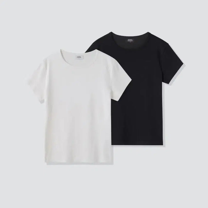 [SOLD OUT] 무신사 스탠다드 우먼 우먼즈 슬림 크루넥 티셔츠 2팩 XS
