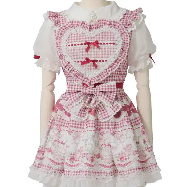 [BUNJANG] LIZ LISA Sweet Gingham Tea Room Short Sleeve Dress / LIZ LISA 리즈리사 스위트 깅엄 티룸 반팔 원피스