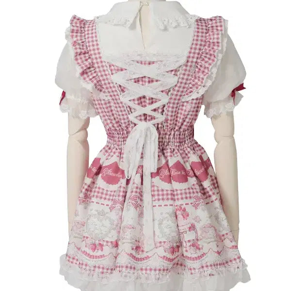 [BUNJANG] LIZ LISA Sweet Gingham Tea Room Short Sleeve Dress / LIZ LISA 리즈리사 스위트 깅엄 티룸 반팔 원피스