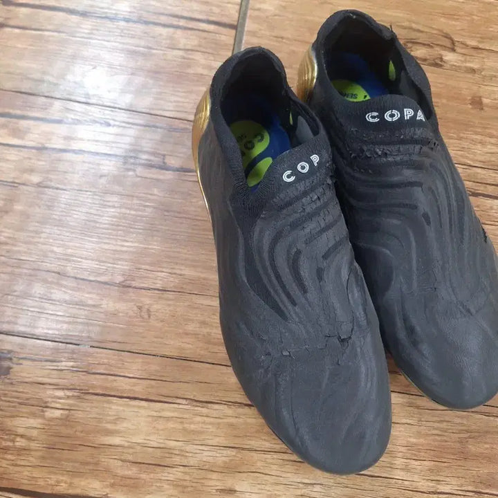 [BUNJANG] Adidas Copa Sense+ FG Core Black Gold Metallic Football Boots / 아디다스 코파 센스+ FG 코어 블랙 골드 메탈릭(쌕 포함)