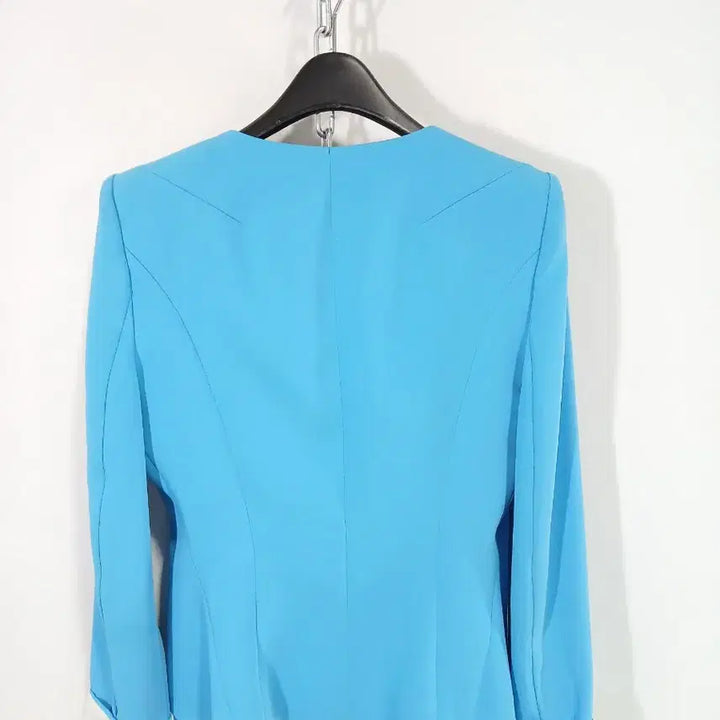[BUNJANG] LINE Blue Collarless Jacket / LINE 린 블루 노카라 자켓