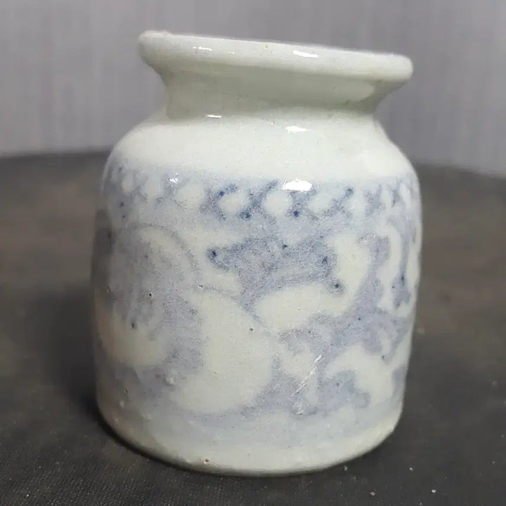 [BUNJANG] Yuan-Ming Dynasty Celadon Porcelain Brush Washer - Chinese Antique / 원말명초 진품 당초문 청화백자 필세 중국도자기 골동품 고미술품 수집품