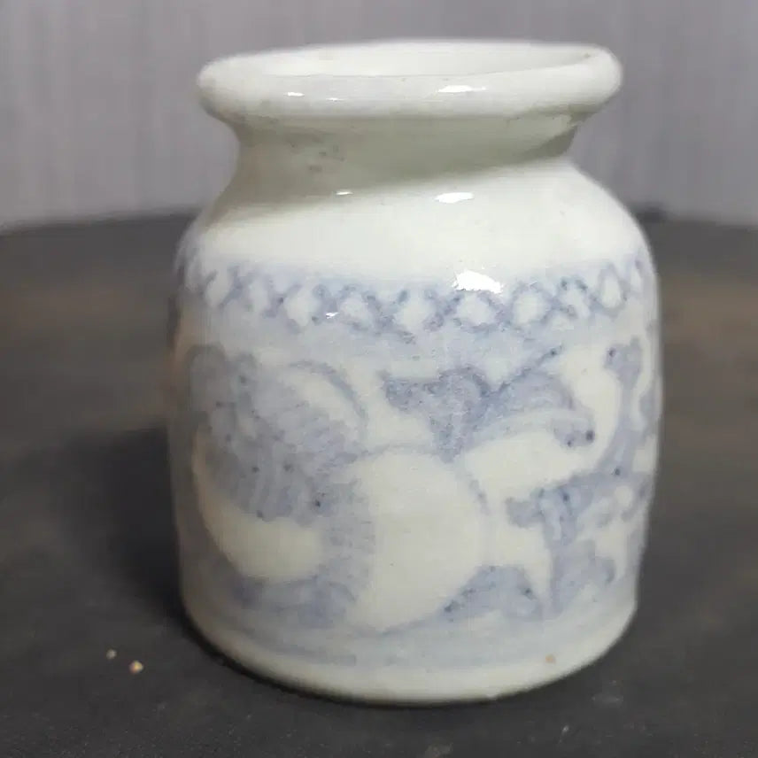 [BUNJANG] Yuan-Ming Dynasty Celadon Porcelain Brush Washer - Chinese Antique / 원말명초 진품 당초문 청화백자 필세 중국도자기 골동품 고미술품 수집품