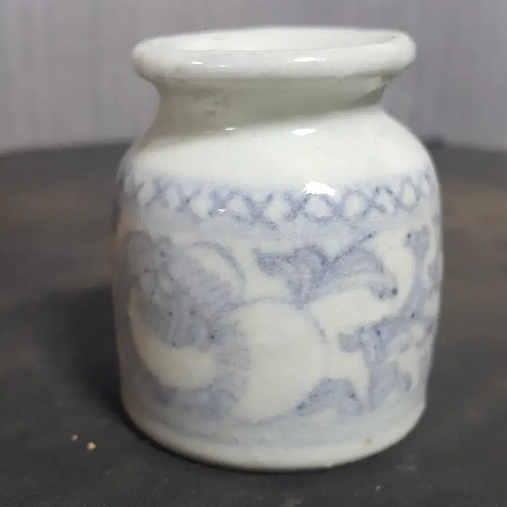 [BUNJANG] Yuan-Ming Dynasty Celadon Porcelain Brush Washer - Chinese Antique / 원말명초 진품 당초문 청화백자 필세 중국도자기 골동품 고미술품 수집품