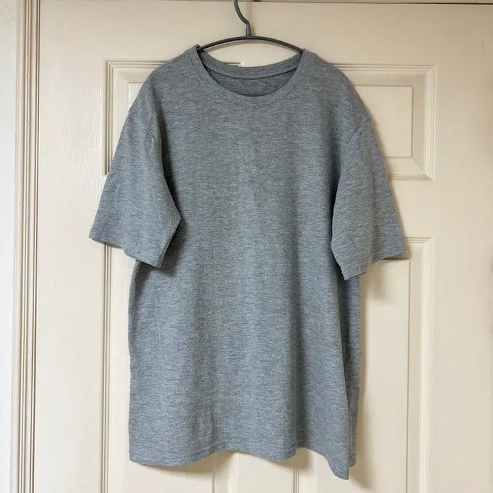 [BUNJANG] Towel Round Neck T-shirt - Gray / 타올 라운드티셔츠 그레이컬러