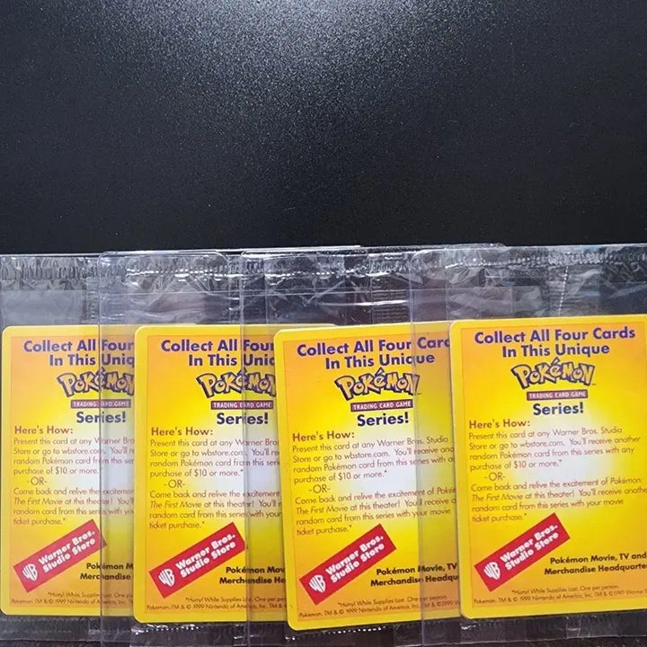 [SOLD OUT] 포켓몬 북미판1999 Warner Bros 프로모션 카드 4장 세트