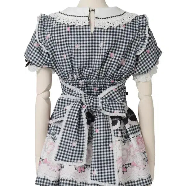 [SOLD OUT] LIZ LISA 리즈리사 스위트 깅엄 티룸 반팔 셋업