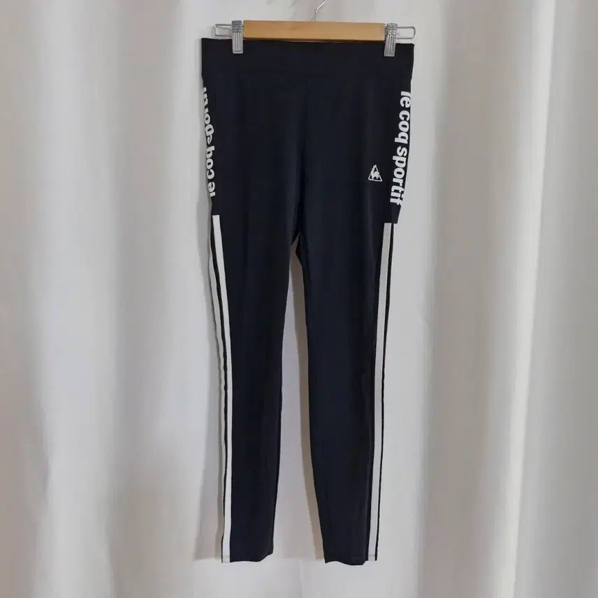 [BUNJANG] Le Coq Sportif Three-Striped Leggings Black / 르꼬끄 스포르티브 삼선 레깅스 블랙 바지