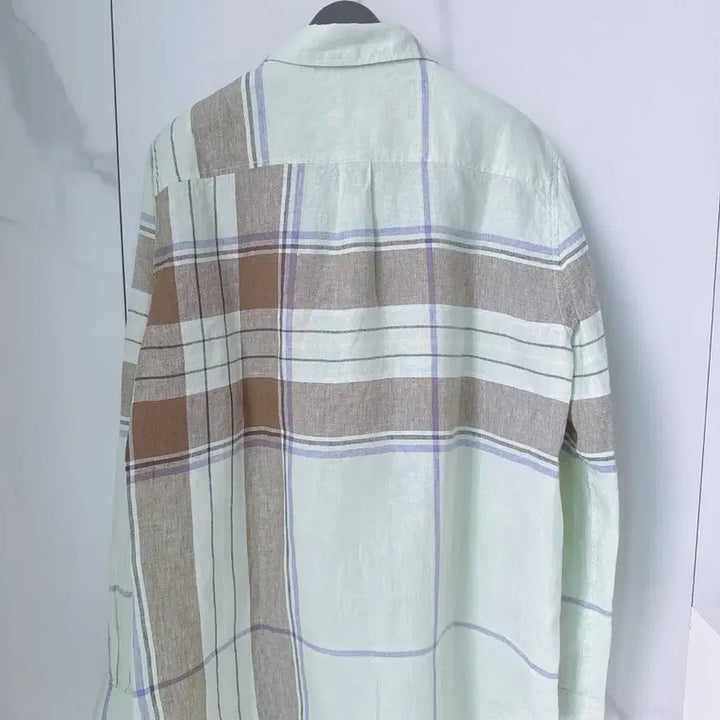[BUNJANG] Hazzys Linen Check Shirt / (새상품) 헤지스 린넨 체크 셔츠