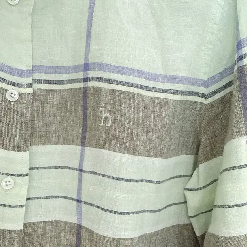 [BUNJANG] Hazzys Linen Check Shirt / (새상품) 헤지스 린넨 체크 셔츠