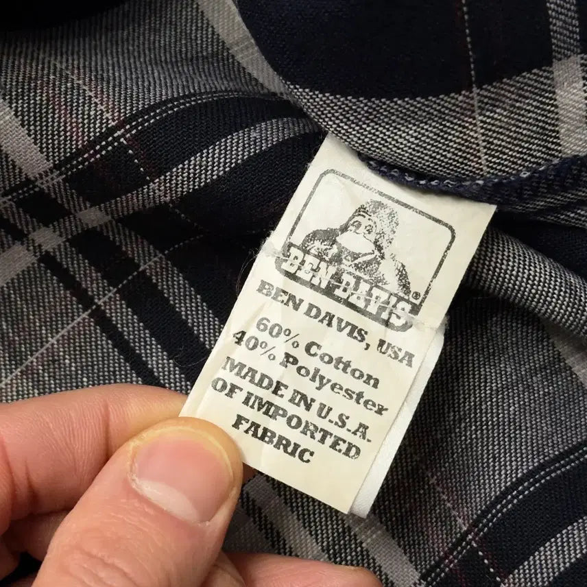 [SOLD OUT] 90s 벤데이비스 하프집업 반팔 워크셔츠 Made in USA