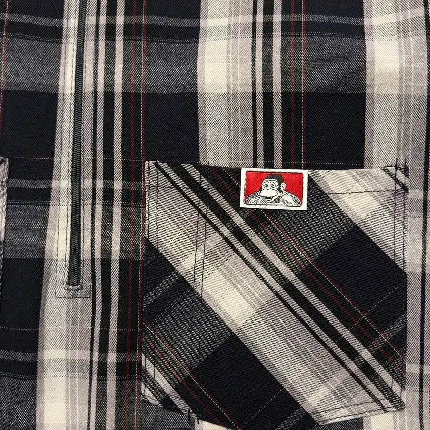 [SOLD OUT] 90s 벤데이비스 하프집업 반팔 워크셔츠 Made in USA