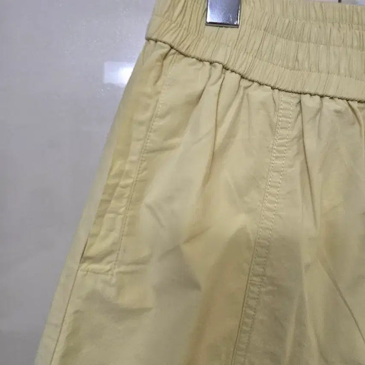 [BUNJANG] Light Yellow Wide Banding Trousers / 연노랑 와이드 밴딩 바지