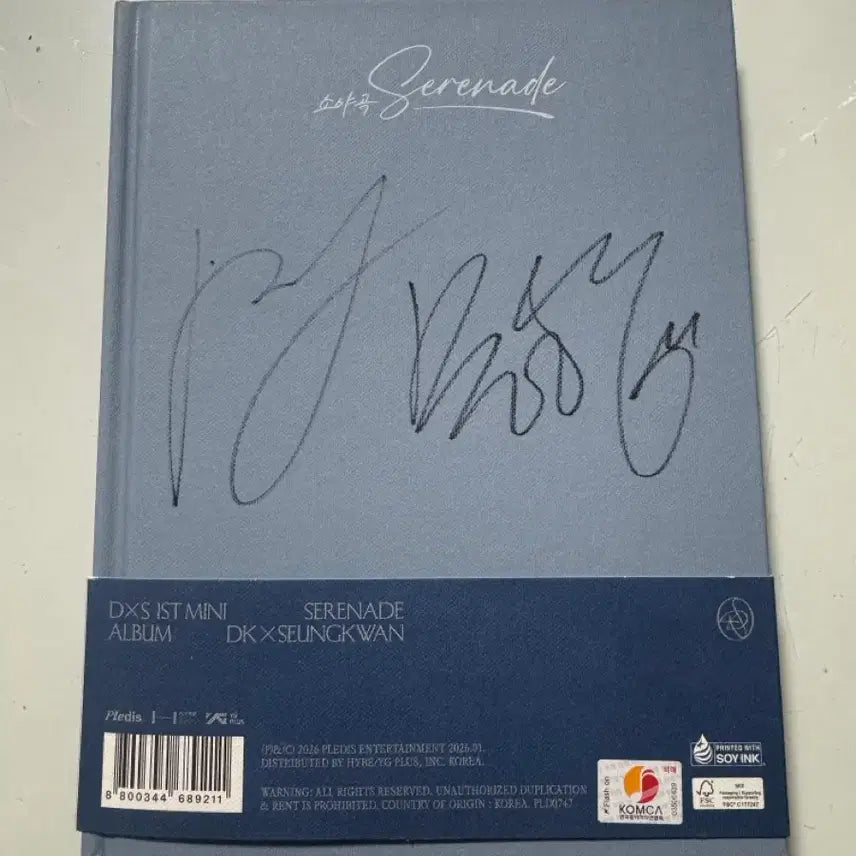 [SOLD OUT] [BUNJANG] SEVENTEEN DK &amp; Seungkwan Serenade Album - Seungkwan Signed / 도겸x승관 소야곡 앨범 -승관친필사인