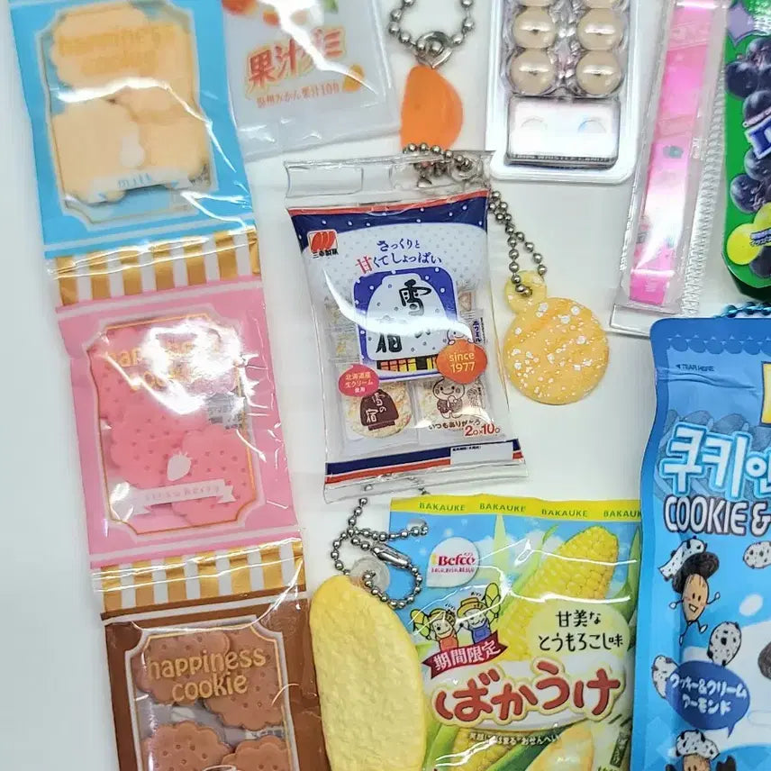[BUNJANG] Japanese Snack Miniature Keyring Bundle Set / [일본정품가챠] 간식 미니어처 키링 17개 세트 일괄 3.2