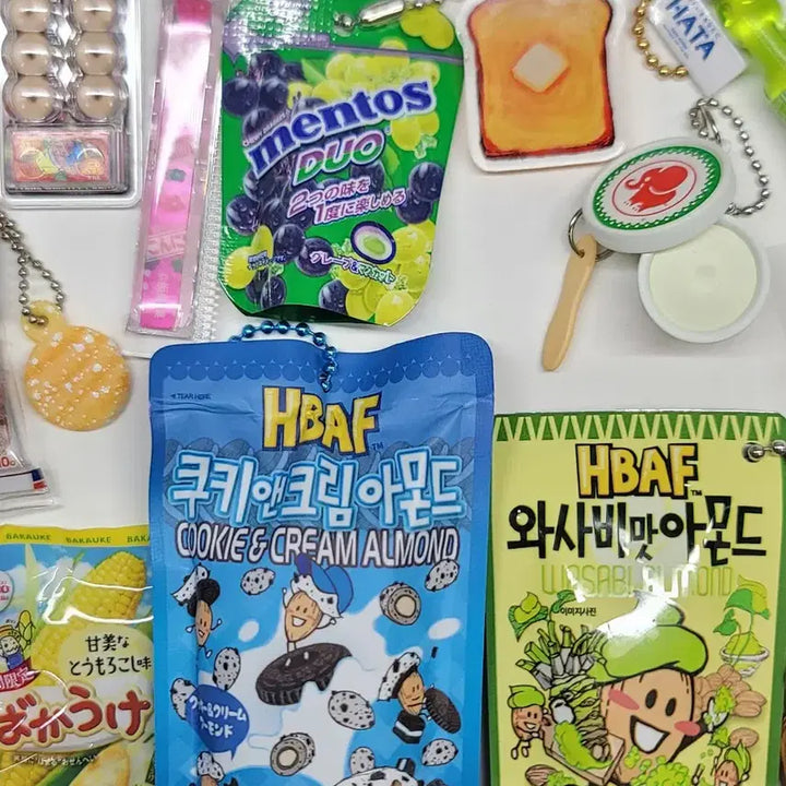 [BUNJANG] Japanese Snack Miniature Keyring Bundle Set / [일본정품가챠] 간식 미니어처 키링 17개 세트 일괄 3.2