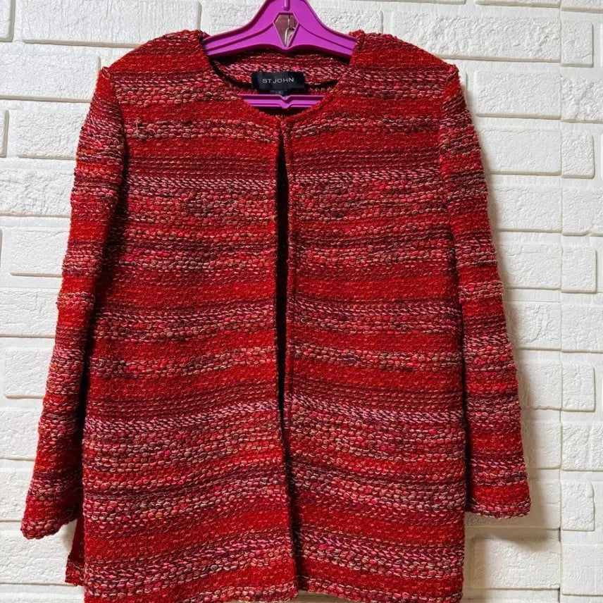 [SOLD OUT] (55~날씬66)세인트존 레드 트위드 자켓