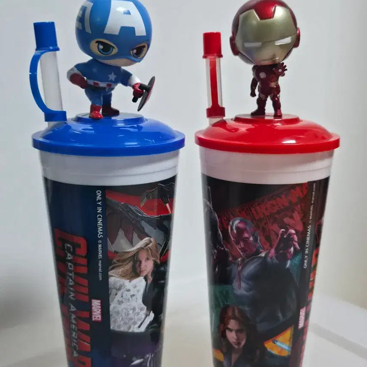 [SOLD OUT] 캡틴아메리카 아이언맨 시빌워 cgv 음료컵 (피규어도장 세트)