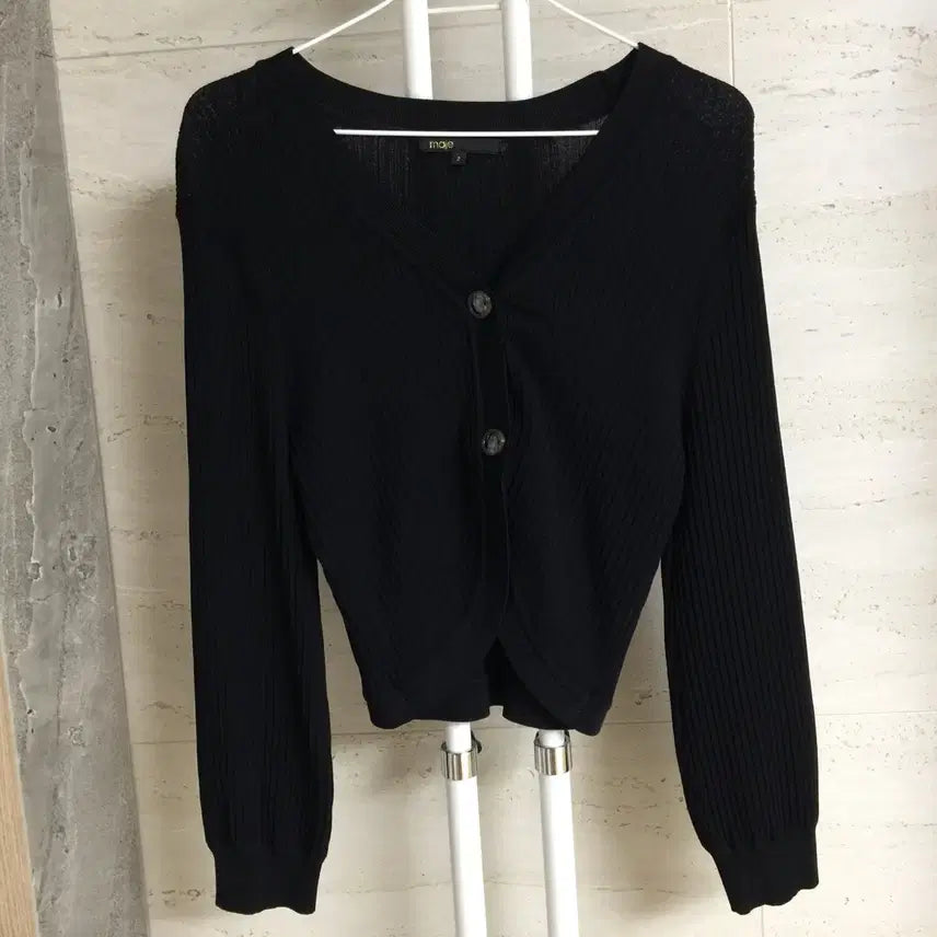 [SOLD OUT] maje 마쥬 22 블랙 골지 가디건 85