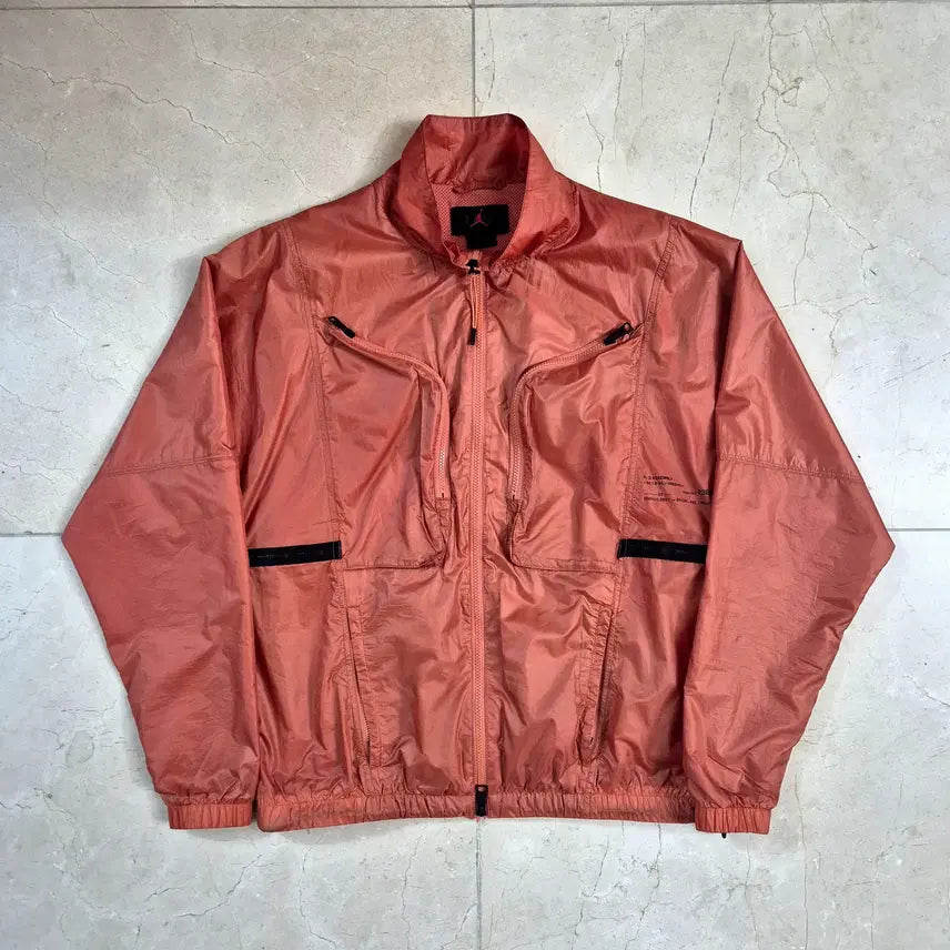[BUNJANG] Jordan S/S Semi-Oversized Athleisure Zip-Up Jacket L / 조던 / S/S 오렌지 세미오버 에슬레저 집업 자켓 / L