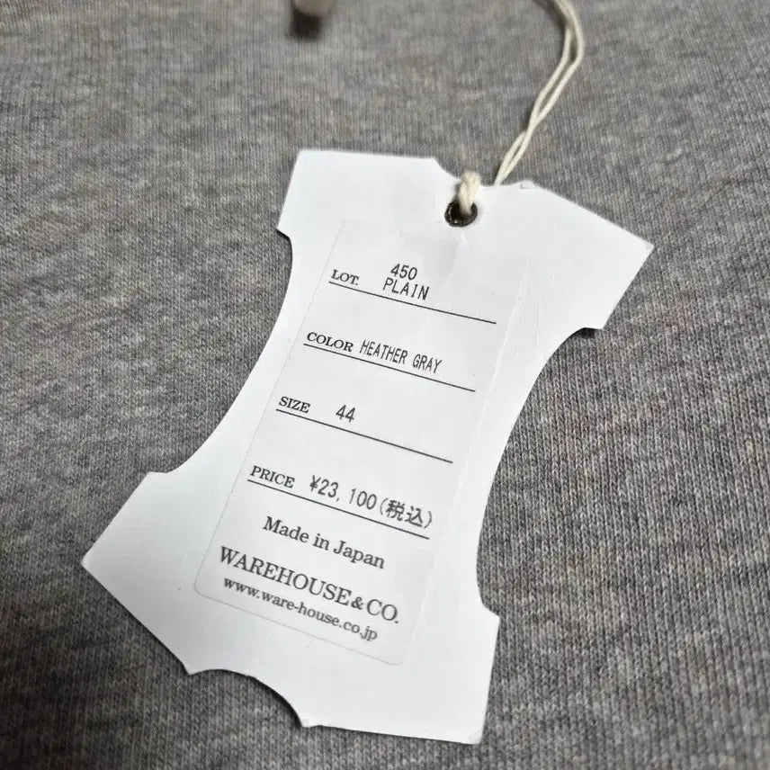 [BUNJANG] Warehouse Lot450 Header Grey Hoodie / 웨어하우스 Lot450 헤더 그레이 후드