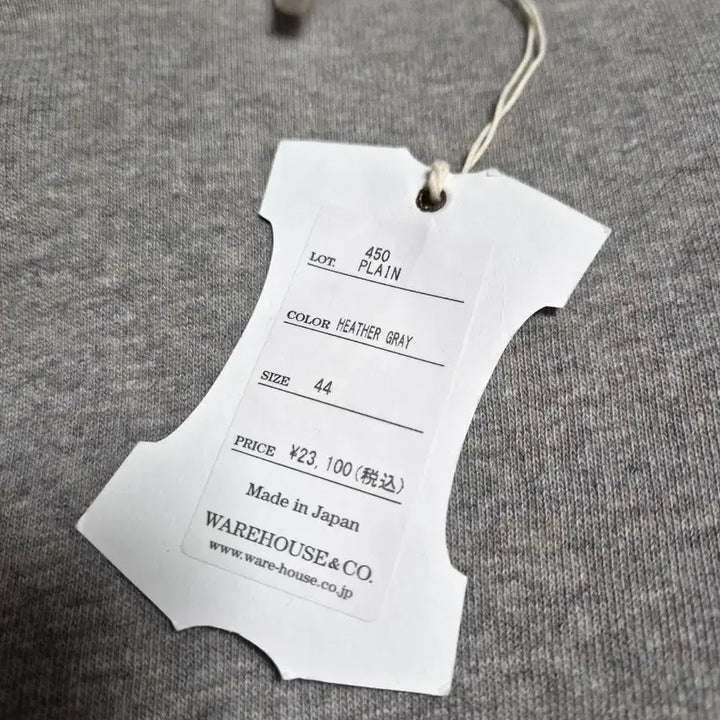 [BUNJANG] Warehouse Lot450 Header Grey Hoodie / 웨어하우스 Lot450 헤더 그레이 후드