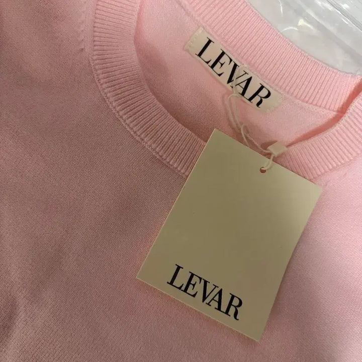 [BUNJANG] LEVAR Crew Neck Light Pink Knit Pullover / 새상품)르바 크루넥 니트 라이트핑크 봄니트