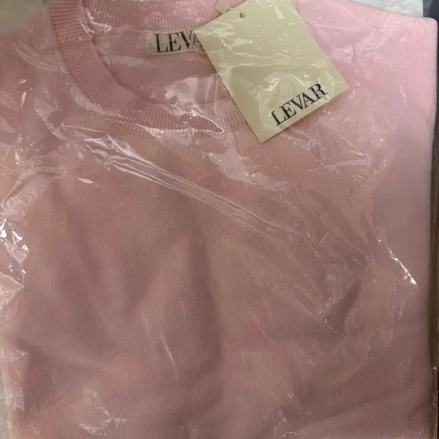 [BUNJANG] LEVAR Crew Neck Light Pink Knit Pullover / 새상품)르바 크루넥 니트 라이트핑크 봄니트
