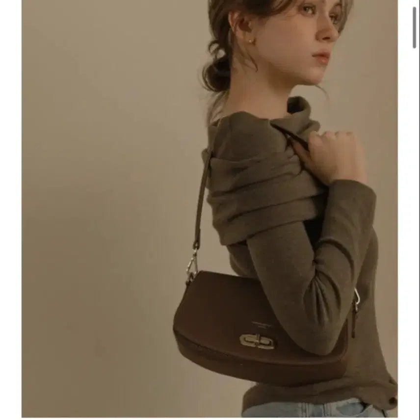[BUNJANG] David Jones Shoulder Bag Tote Bag - Chocolate (New) / 데이비드존스 숄더백 토트백 초코(새상품)