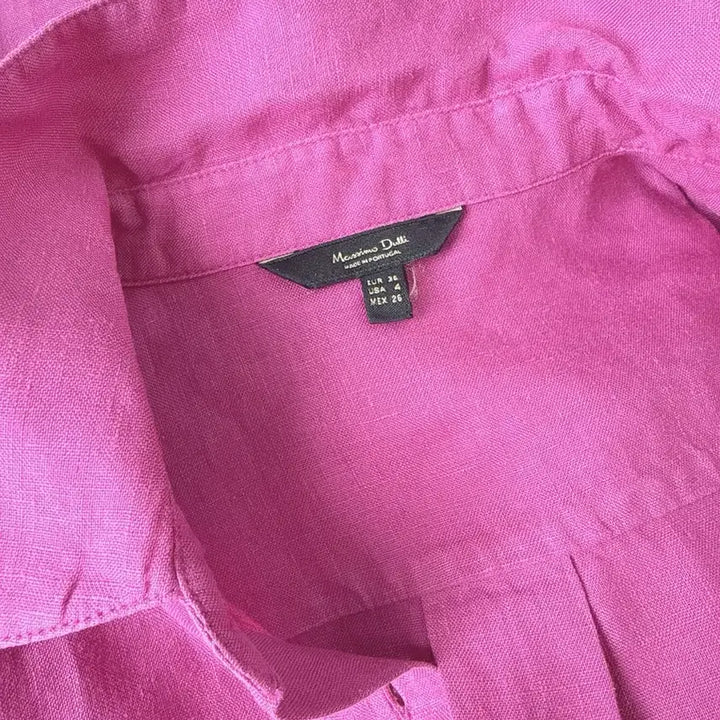 [BUNJANG] Massimo Dutti Linen Shirt Violet / (1회 착용) 마시모두띠 린넨 셔츠 바이올렛