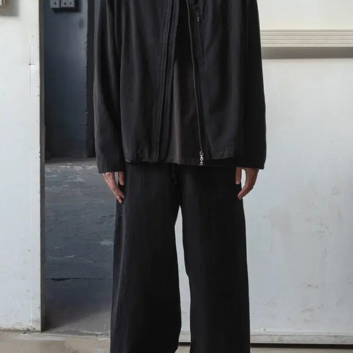 [BUNJANG] Go Nak Brushed Cotton Ghost Jacket - Black (Size 2) / 고낙 브러쉬드 코튼 고스트 자켓-블랙(2사이즈)