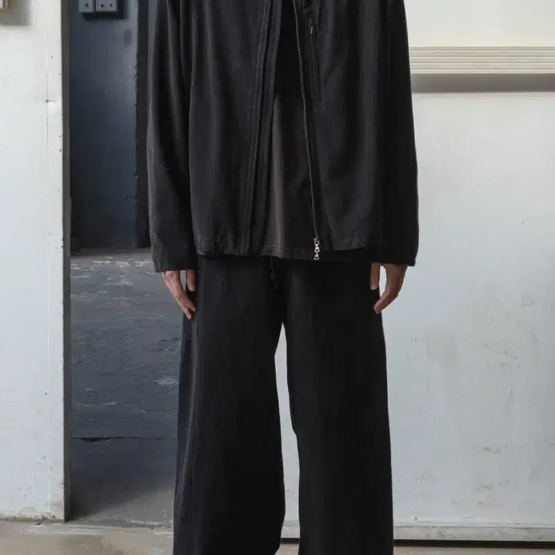 [BUNJANG] Go Nak Brushed Cotton Ghost Jacket - Black (Size 2) / 고낙 브러쉬드 코튼 고스트 자켓-블랙(2사이즈)