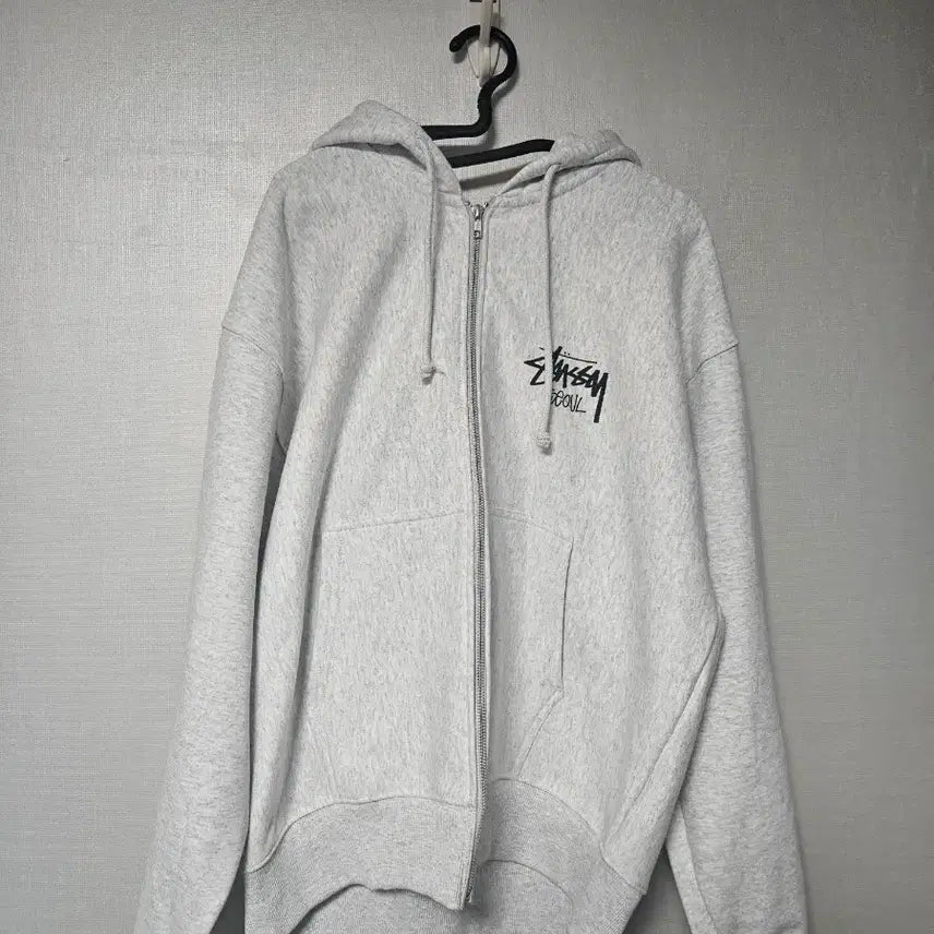 [SOLD OUT] [XL] 스투시 서울 후드 집업 그레이