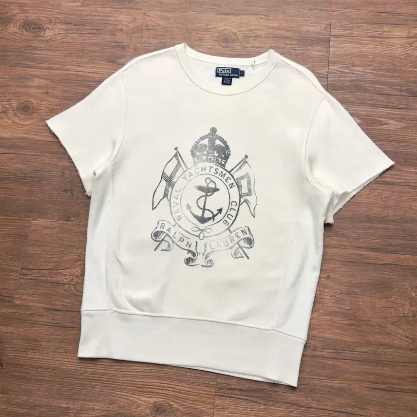 [BUNJANG] Polo Ralph Lauren Half-Sleeve Sweatshirt / 90s 폴로 랄프로렌 하프스웻 반팔티셔츠