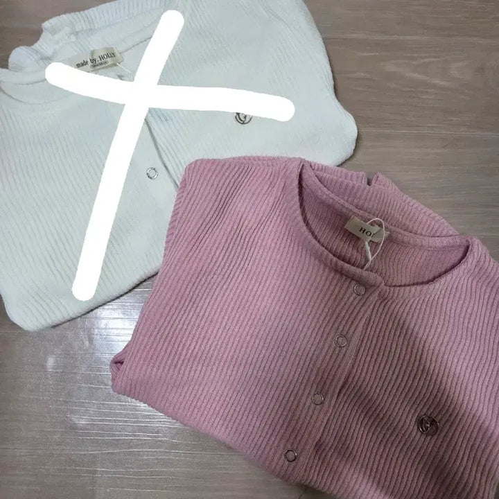 [BUNJANG] Pink Ribbed Knit Cardigan / 새상품)골지가디건(핑크)