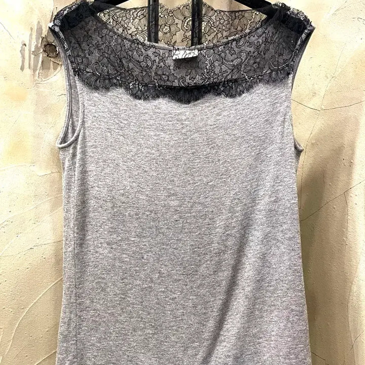 [SOLD OUT] 드리스반 노튼 레이스 스판 민소매 55~66