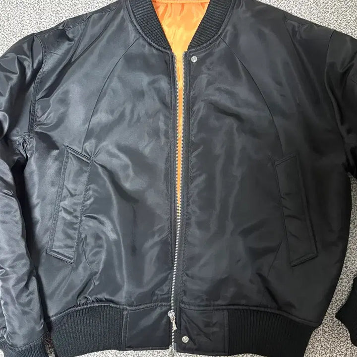 [BUNJANG] STU Round Short Bomber Jacket - Black / STU 봄버 자켓