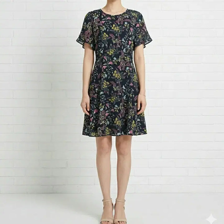 [BUNJANG] Flower One-Piece Dress / [85]라인 플라워 원피스