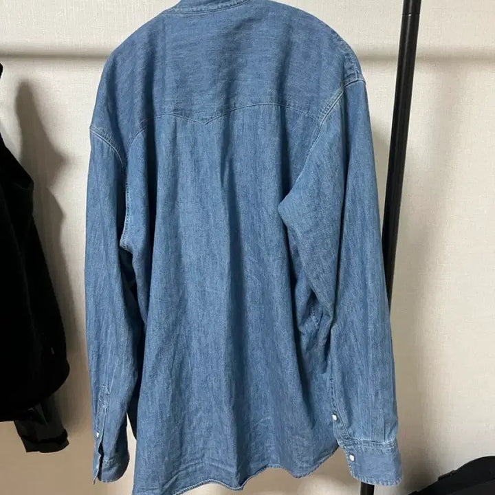 [SOLD OUT] 오라리 셀비지 슈퍼 라이트 데님 셔츠 와시드 인디고 5사이즈