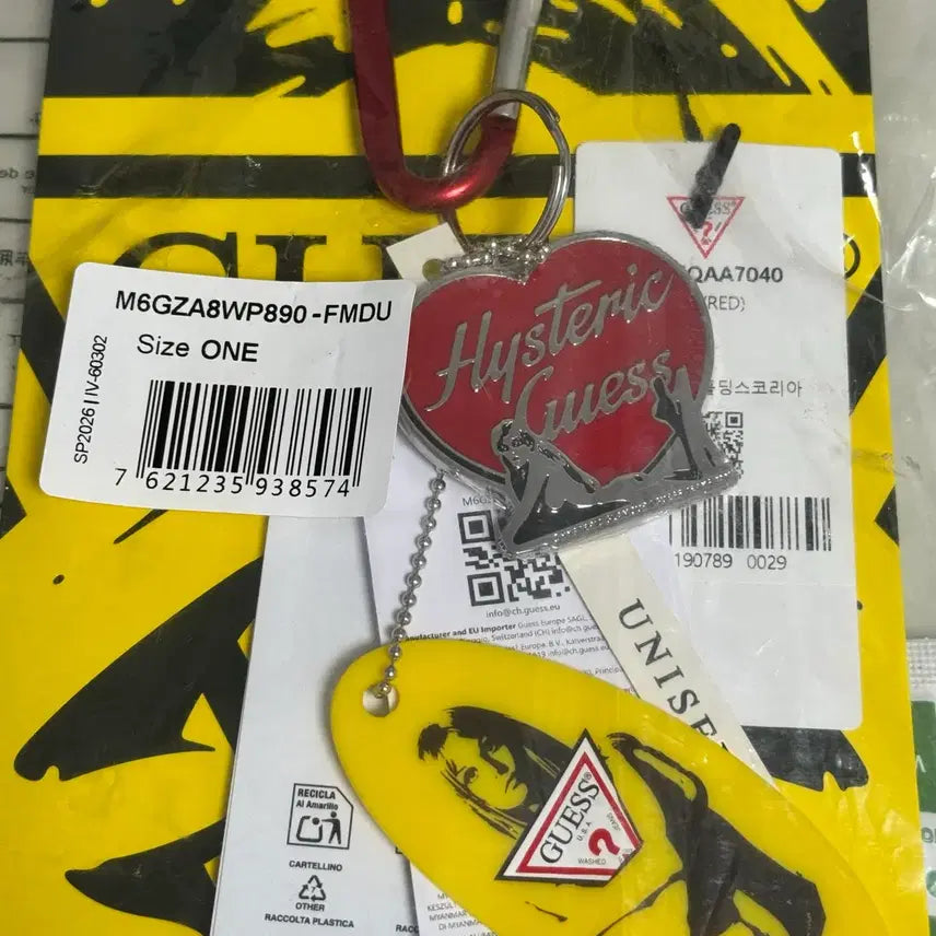 [BUNJANG] Guess Jeans x Hysteric Glamour Keychain / 게스진스 히스테릭글래머 키링