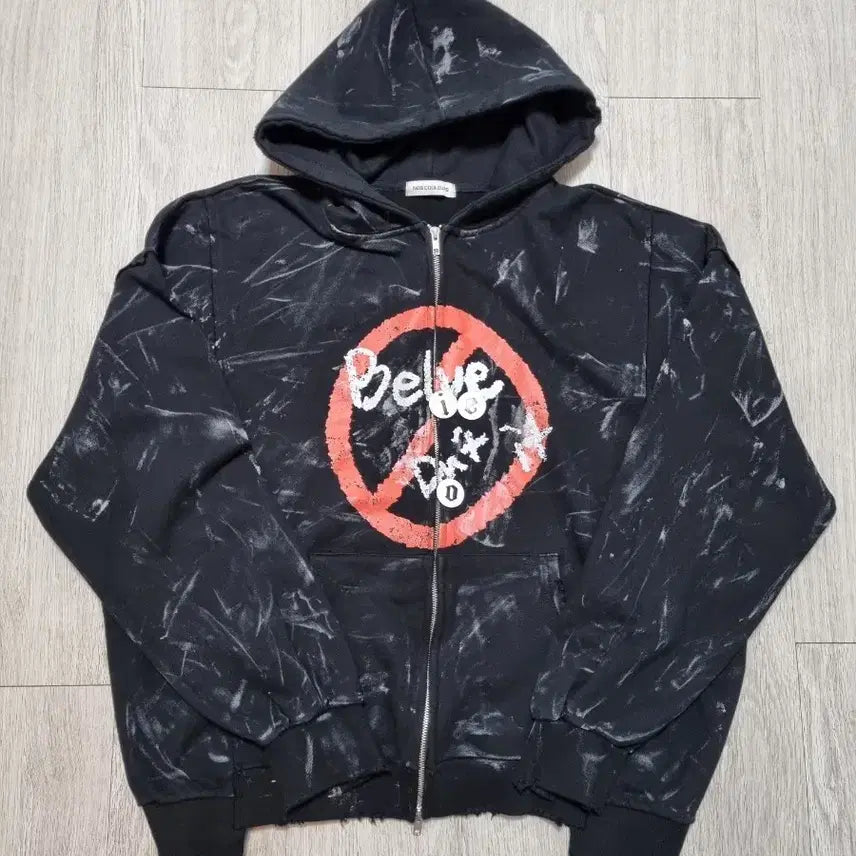 [BUNJANG] Noculus Pins&amp;Sign Hoodie Zip-up Black Size 2 / 노쿨러스 후드집업 2