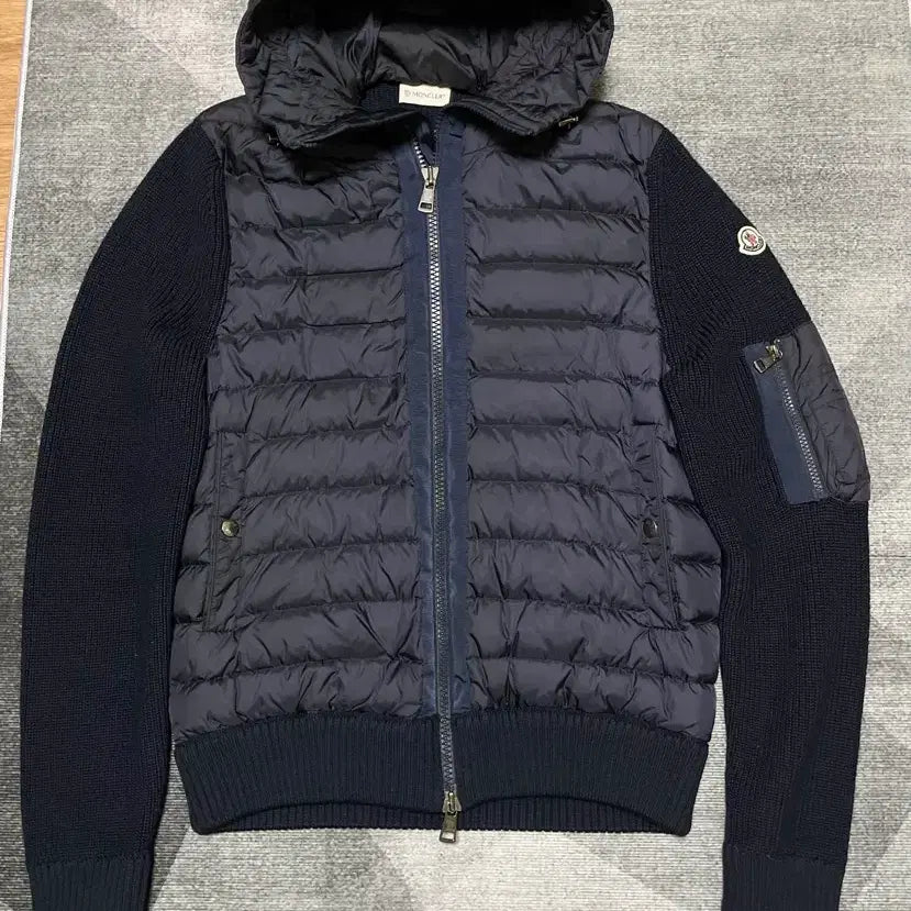 [BUNJANG] Moncler Knit Padded Hooded Cardigan (M) / 백화점판 [정품] 몽클레어 니트패딩 후드집업 가디건 M