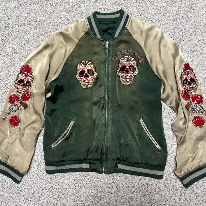 [BUNJANG] LUCKY-13 Reversible Sukajan Jacket / LUCKY-13 리버시블 스카잔 자켓 M