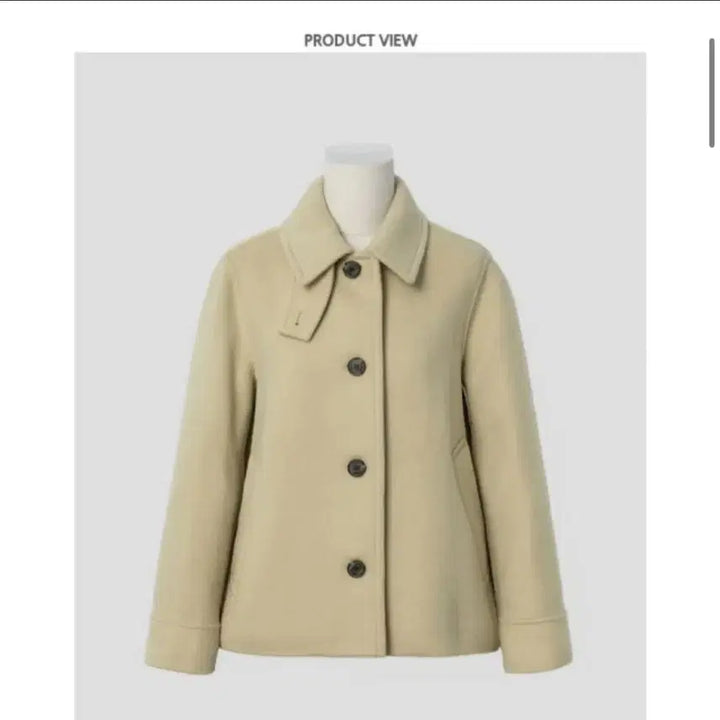 [BUNJANG] Beanpole Beige Wool Blend Handmade A-line Coat / 빈폴 베이지 울 블렌드 핸드메이드 A라인 코트