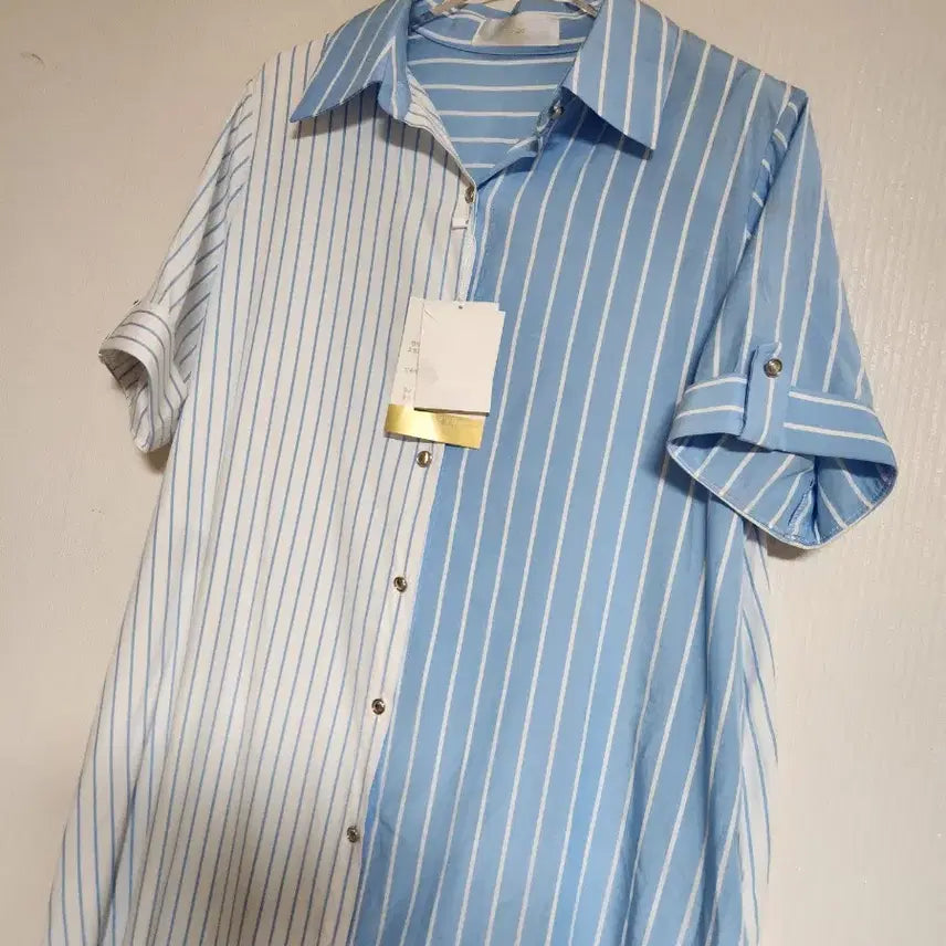 [BUNJANG] Jelloog Striped Shirt Long Dress / 제평 줄로그 스트라이프 셔츠형 롱원피스FREE새상품