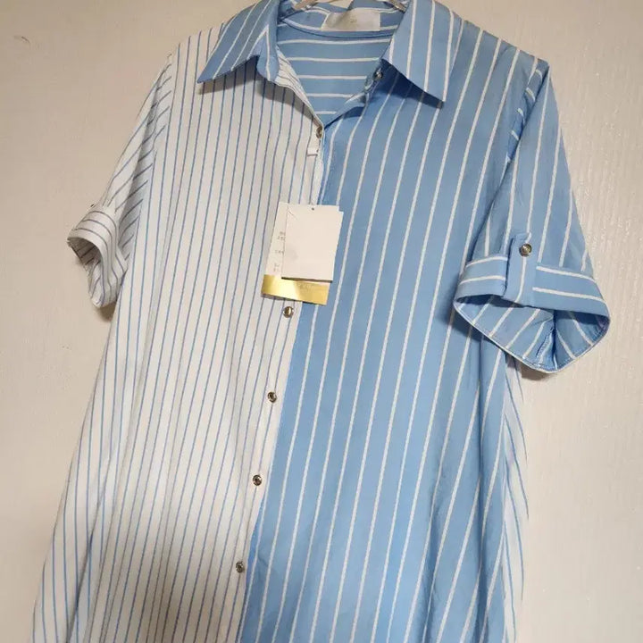 [BUNJANG] Jelloog Striped Shirt Long Dress / 제평 줄로그 스트라이프 셔츠형 롱원피스FREE새상품