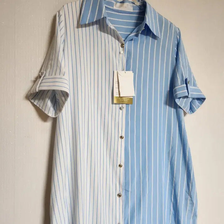 [BUNJANG] Jelloog Striped Shirt Long Dress / 제평 줄로그 스트라이프 셔츠형 롱원피스FREE새상품