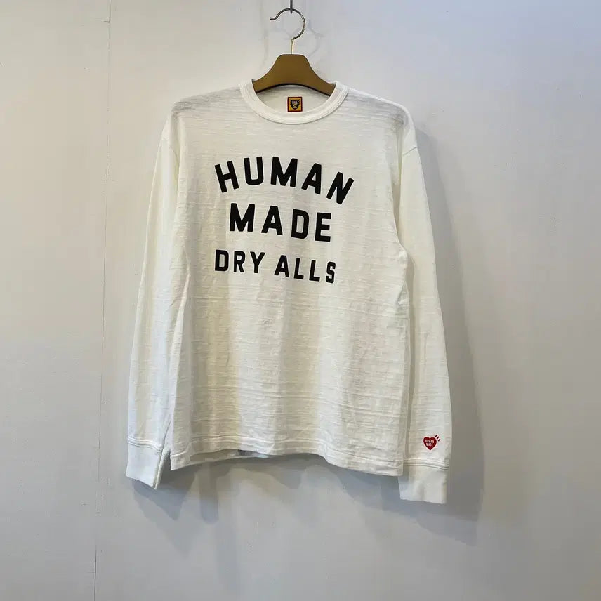 [BUNJANG] Human Made DRY ALL Logo Long Sleeve T-Shirt / 휴먼메이드 DRY ALL 로고 롱슬리브